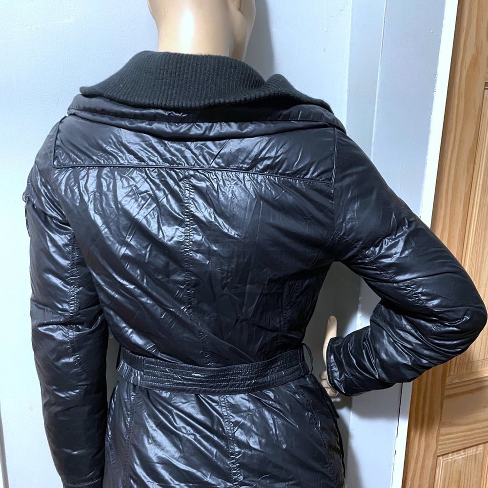 ADD Down Nylon Light Weight Belted Puffer Coat - Picture 11 of 15